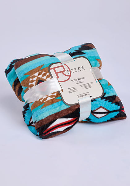 Roper Fuzzy Fleece Throw Blanket
