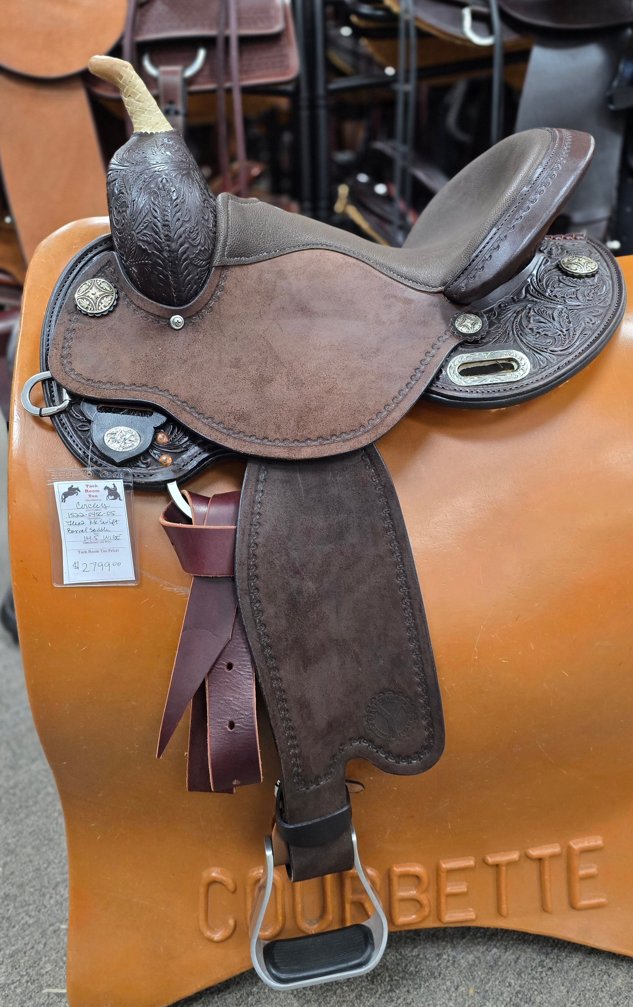 KK Swift Flex II Barrel Saddle by Circle Y- 14.5" Wide