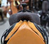 Circle Y Clover Leaf Barrel Saddle - Wide Tree