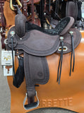 Circle Y Clover Leaf Barrel Saddle - Wide Tree