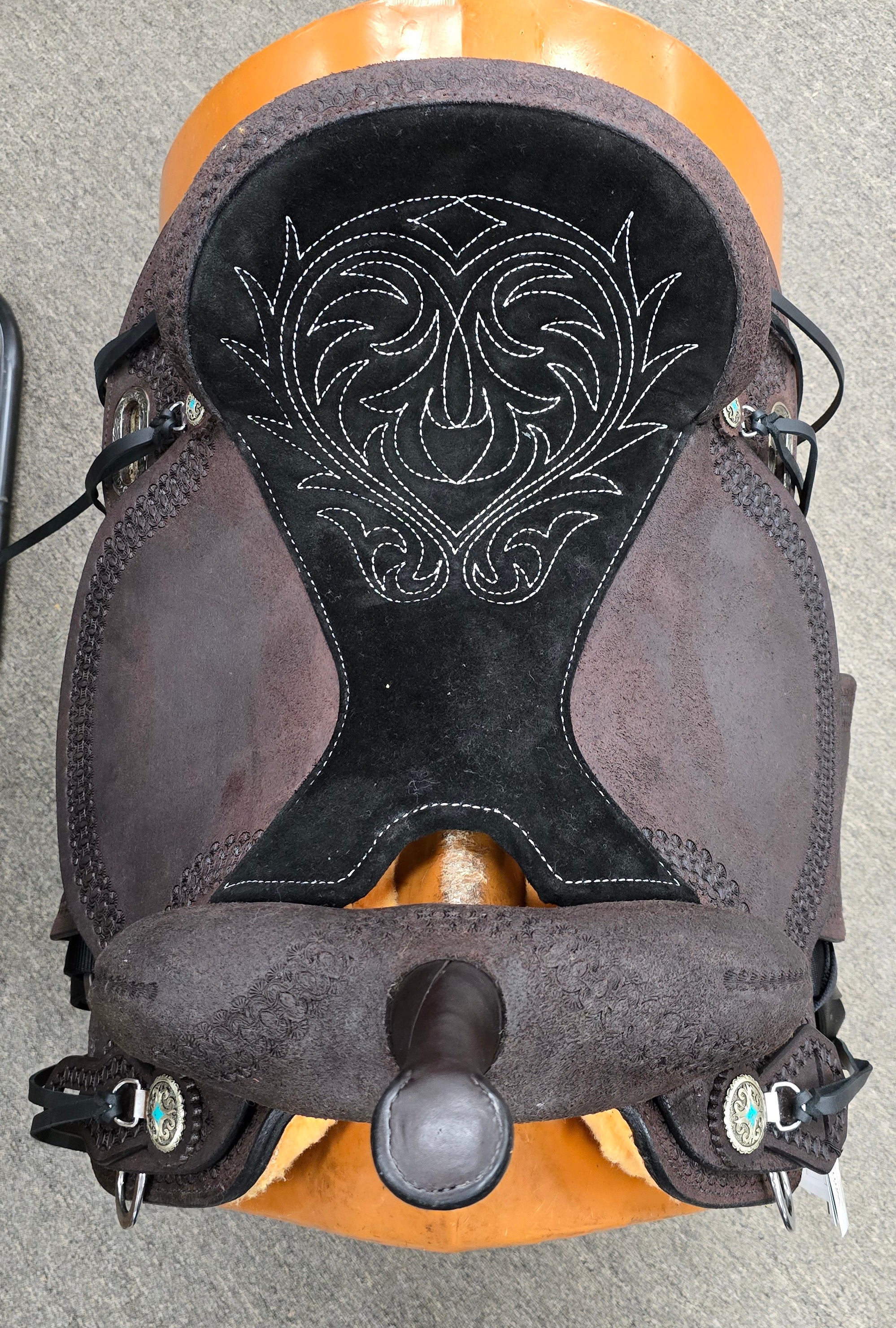 Circle Y Clover Leaf Barrel Saddle - Wide Tree