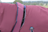 WeatherBeeta ComFiTec Essential Detach-A-Neck Turnout - Burgundy/Navy (220g)