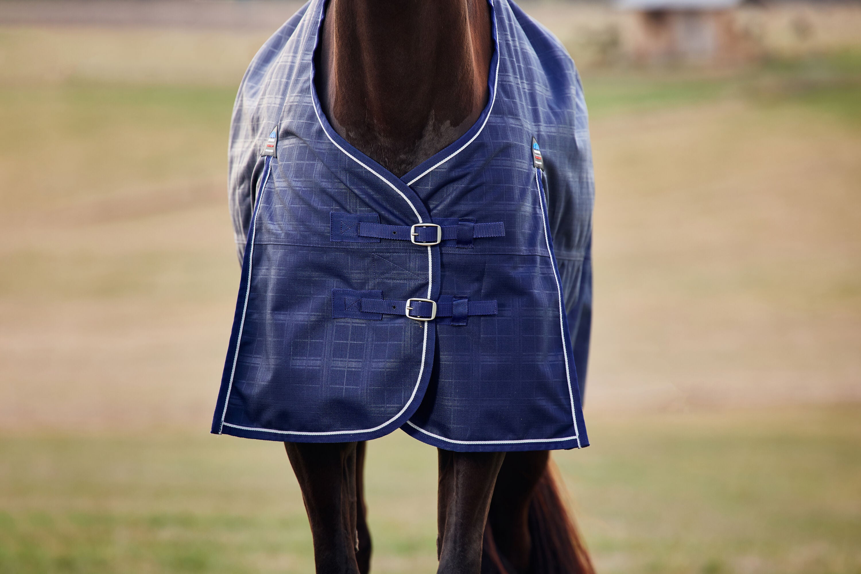 Weatherbeeta ComFiTec Prelim Turnout - Navy Embossed Plaid (220g)
