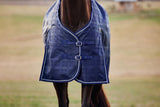 Weatherbeeta ComFiTec Prelim Turnout - Navy Embossed Plaid (220g)