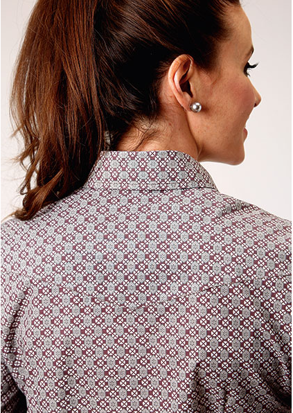 Karman Women's Classic Retro Long Sleeve Western Shirt