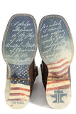 Tin Haul Men's Flag of the Proud Pledge of Allegiance Square Toed Boot