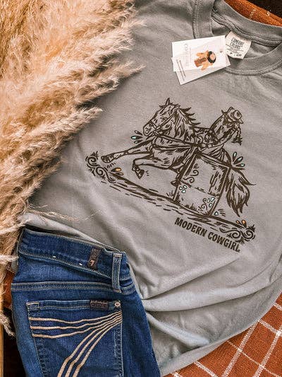 Modern Cowgirl Barrel Racer Tee
