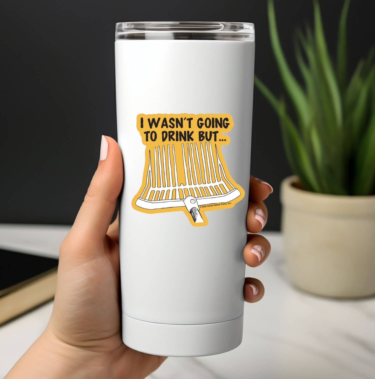 3" Tumbler Horse Sticker / Drink ~ Pitchfork / WATERPROOF