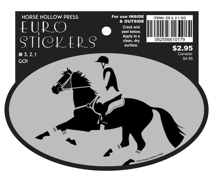 5 x 3" Waterproof Oval Equestrian Horse Sticker: Eventer