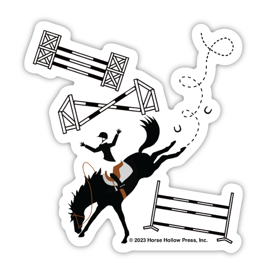 3" Tumbler Horse Sticker / Off Course Bucking / WATERPROOF