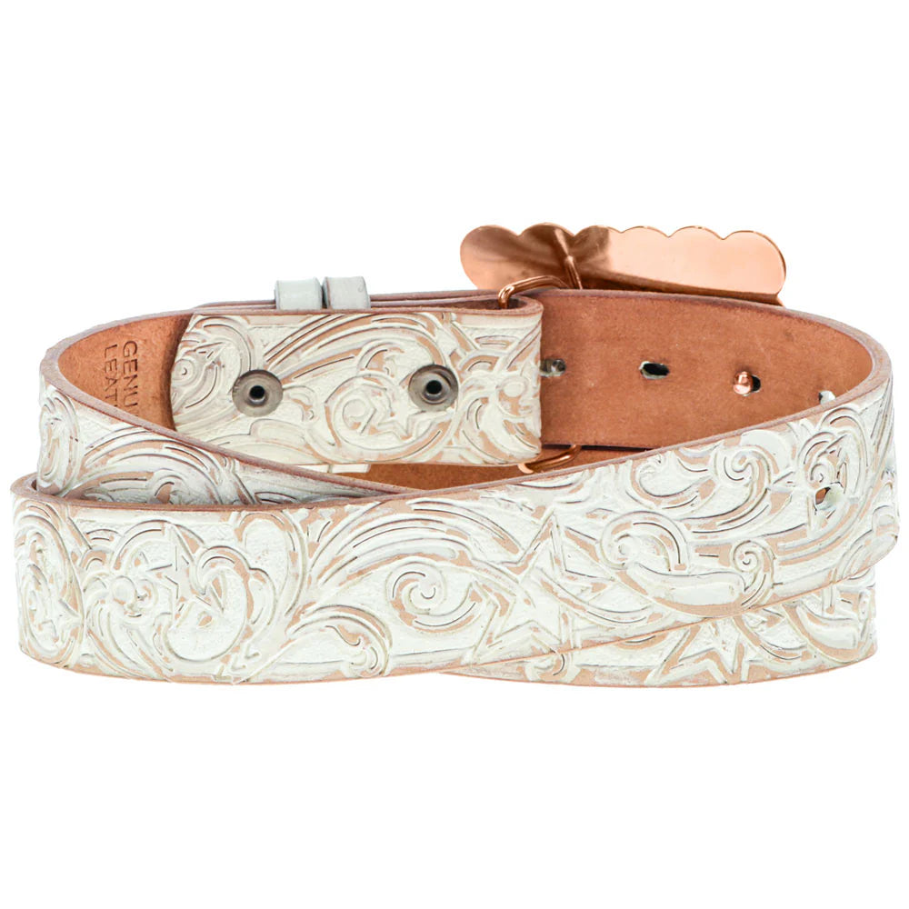 Hooey Ladies Stella Hand Tooled Filigree Belt