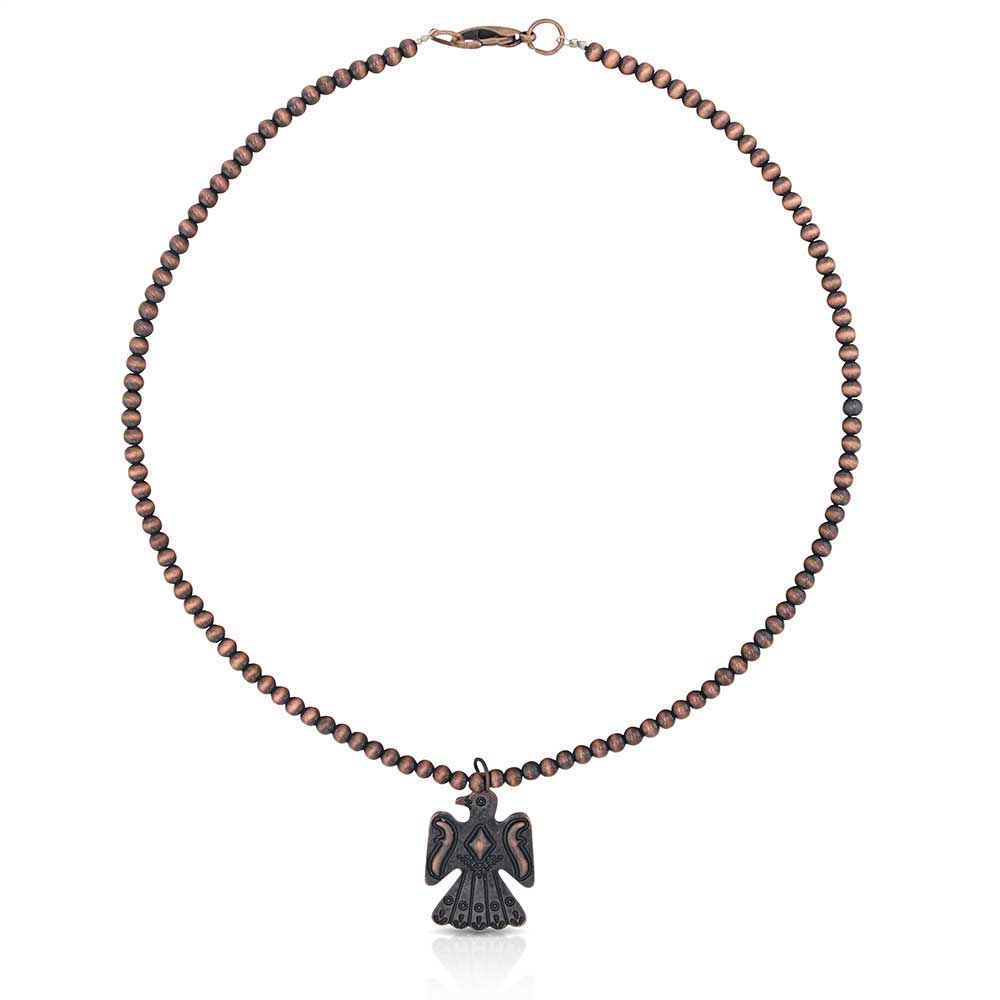 Montana Silversmiths Bronze Thunderbird Beaded Attitude Necklace