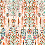 Kastel Denmark Long Sleeve Coral Block Print Floral 1/4 Zip Top