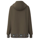 Hooey "Trophy" Ladies Brown Quilted Sleeve Hoodie