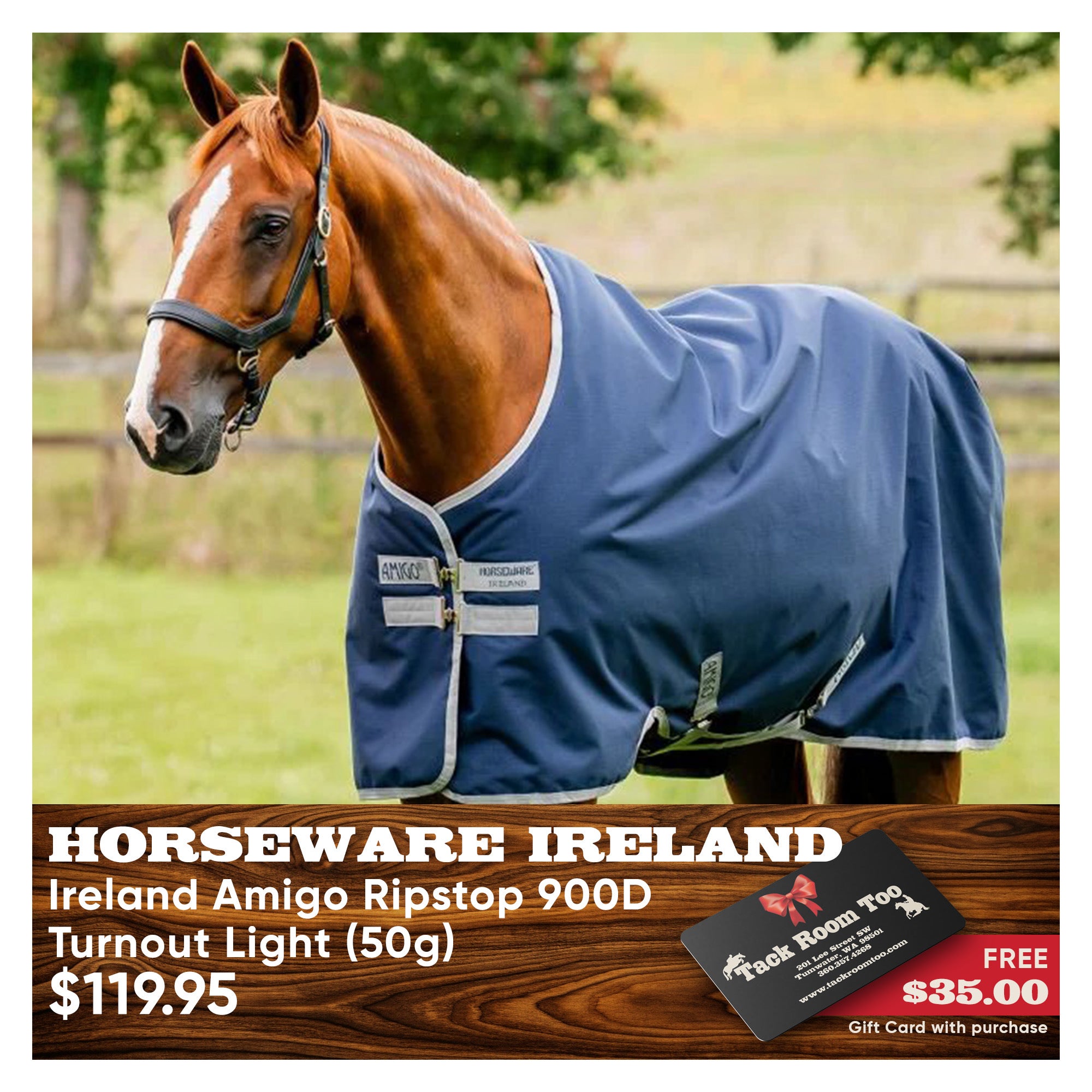 Horseware Ireland Amigo Ripstop 900D Turnout Light (50g)