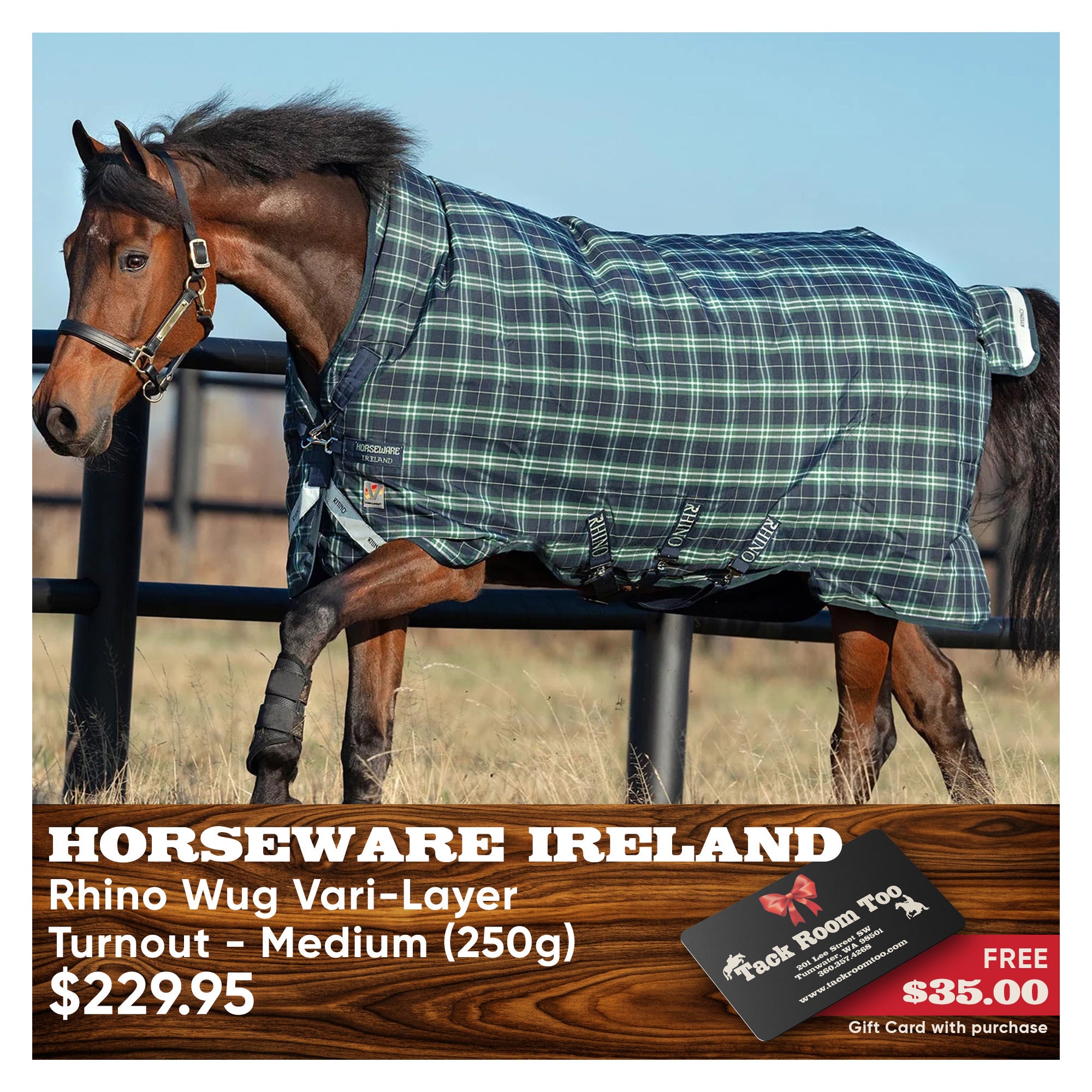 Horseware Ireland Rhino Wug Turnout- Medium Lite (100g)