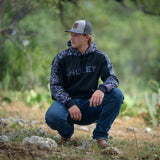Hooey "Canyon" Hoody Black with Grey & Brown Aztec Pattern