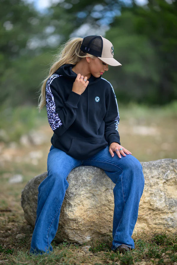 Hooey "Canyon" Ladies Black Hoodie