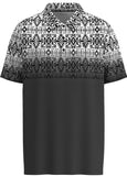 Hooey "The Weekender" Black & White Aztec Polo
