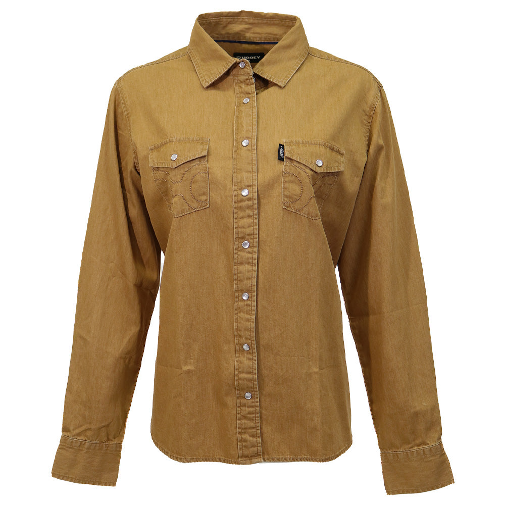Hooey Ladies Del Denim Chambray Long Sleeve Shirt