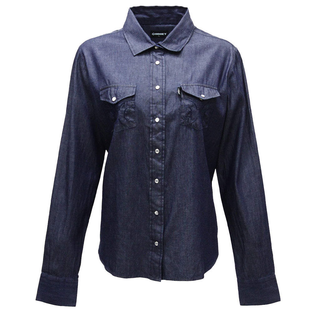 Hooey Ladies Del Denim Chambray Long Sleeve Shirt