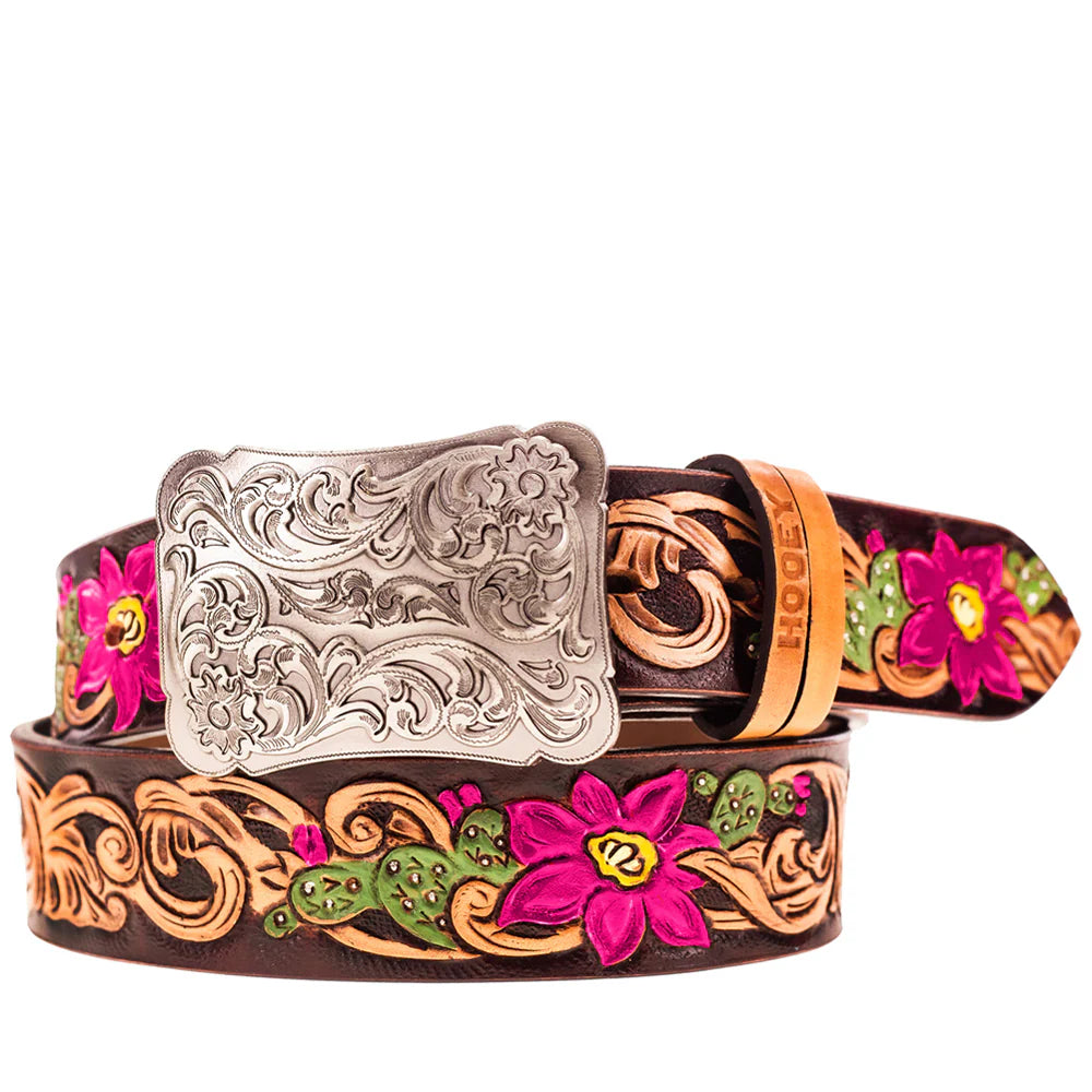 Hooey Ladies Senorita Cactus Blossom Filigree Belt