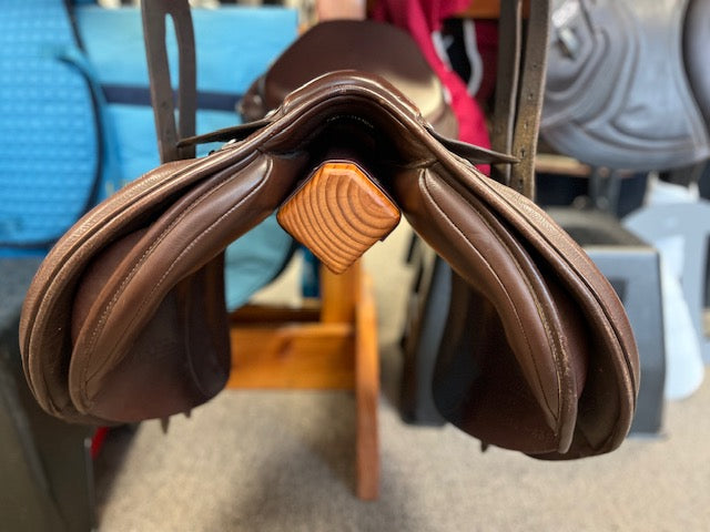 C2691 Used 17" Bates Caprilli Close Contact Saddle