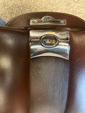 C2691 Used 17" Bates Caprilli Close Contact Saddle