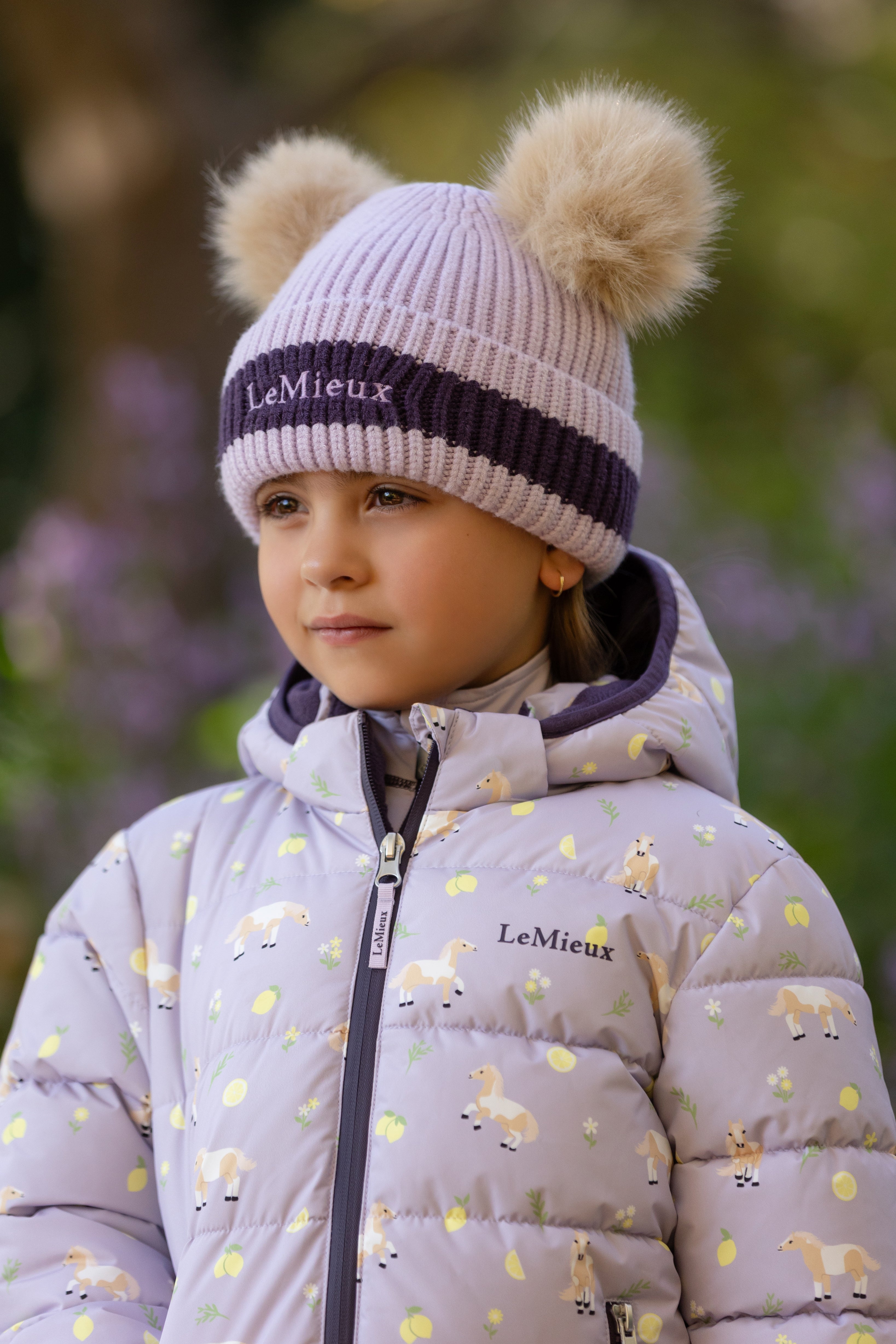 LeMieux Mini Double Pom Beanie