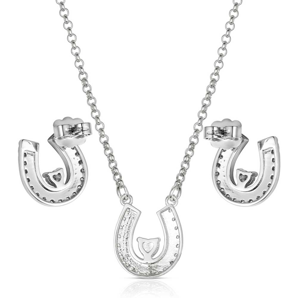 Montana Silversmiths Lovely and Lucky Horseshoe Jewelry Set