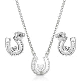 Montana Silversmiths Lovely and Lucky Horseshoe Jewelry Set