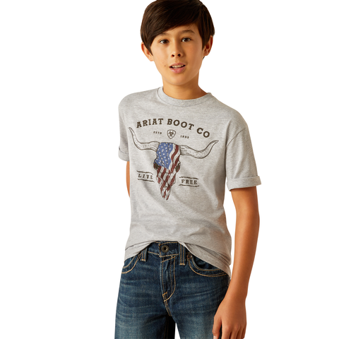 Ariat Boys Long Live Freedom Short Sleeve T-Shirt