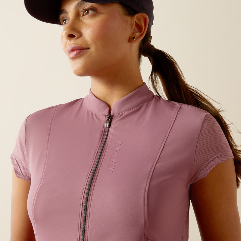 Ariat Breathe 1/2 Zip Cap Sleeve Pullover Baselayer Riding Top