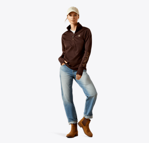 Ariat Womens Team Equestrian 1/2 Zip Pullover