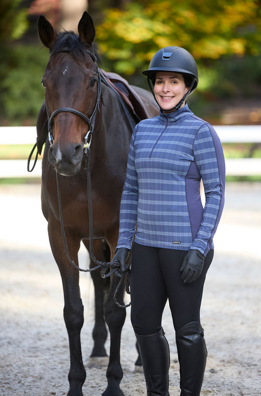 Kerrits Stretch Plaid Quarter Zip Top