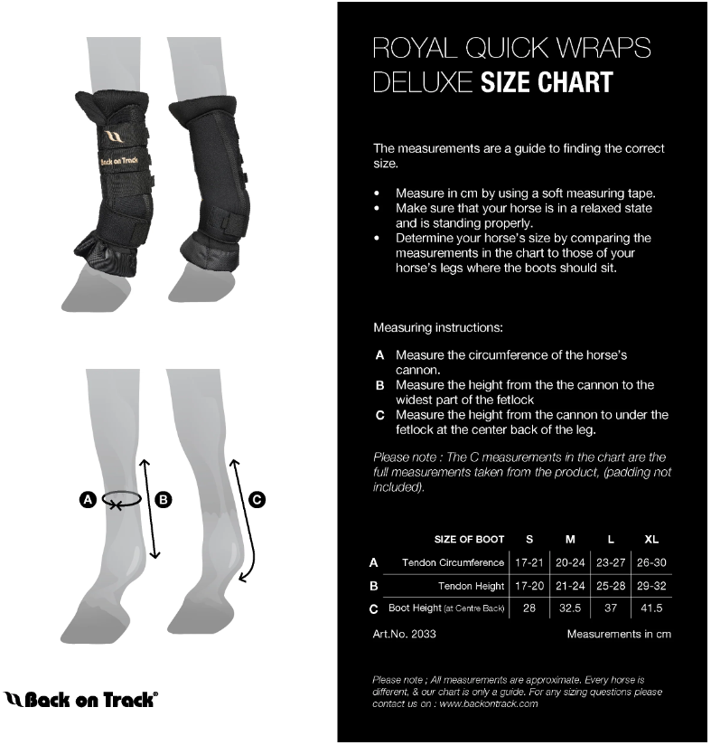 Back On Track Royal Quick Wraps Deluxe