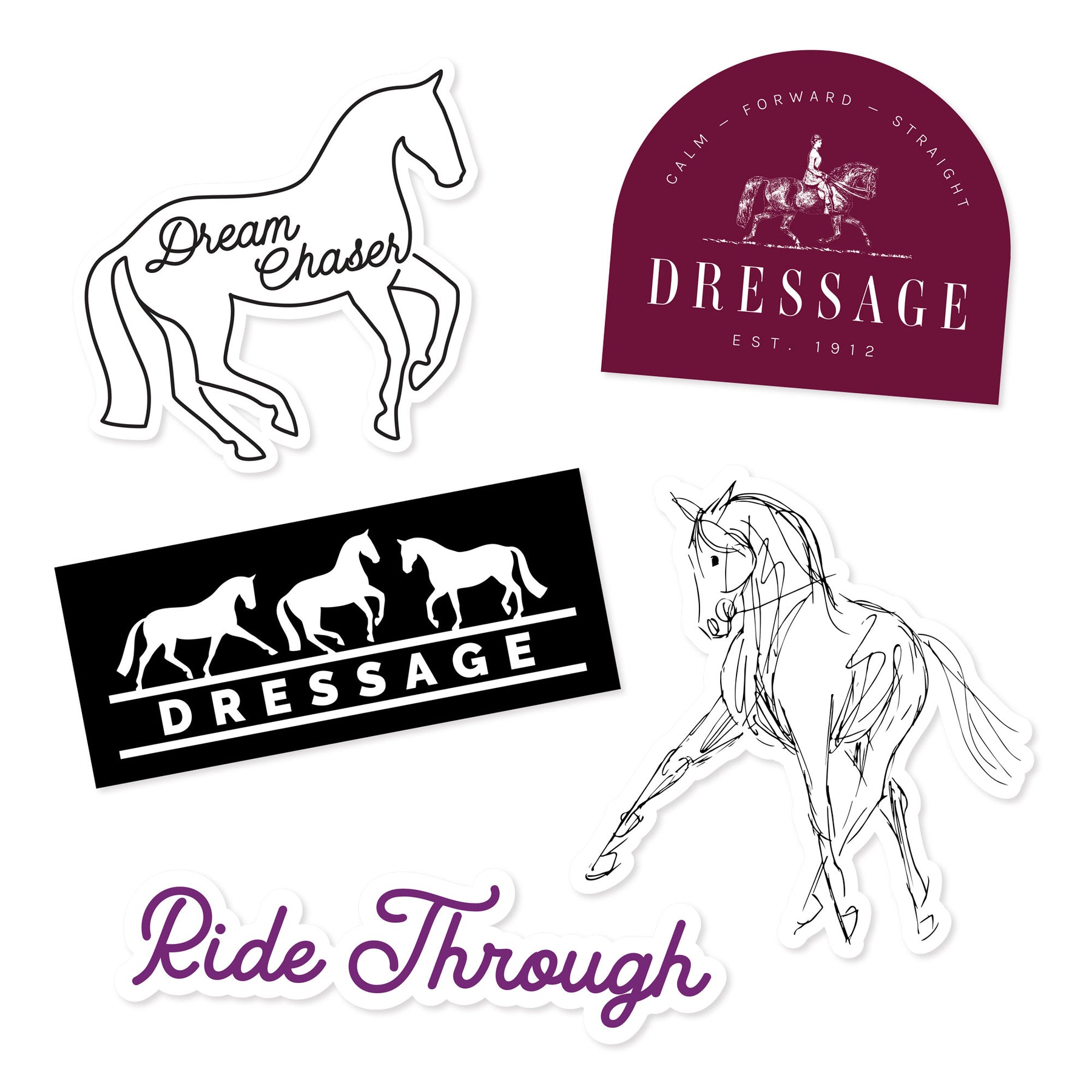 Dapplebay Dressage Stickers