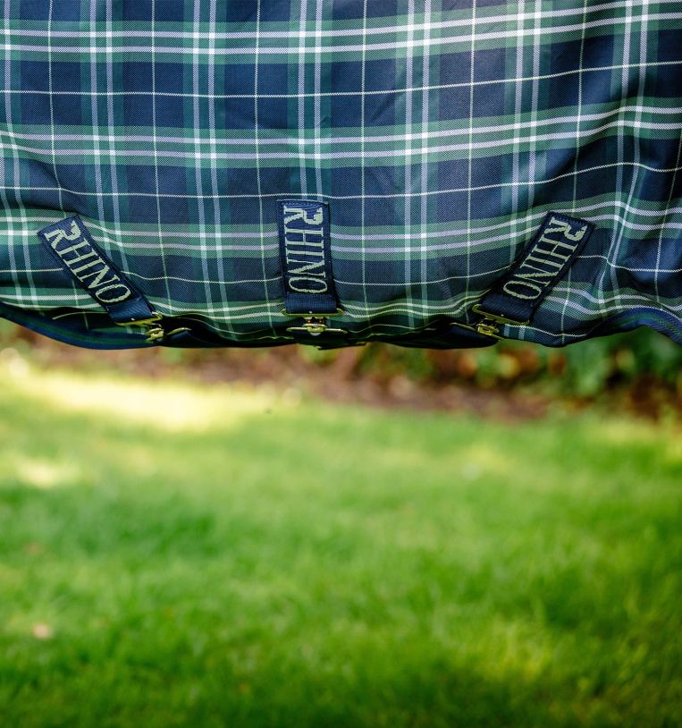 Horseware Ireland Rhino Wug Turnout - Hunter Check / Navy & Green (0g)