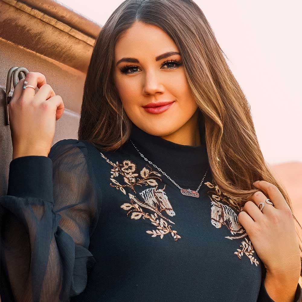 Montana Silversmiths Rustic Cowgirl Bar Necklace