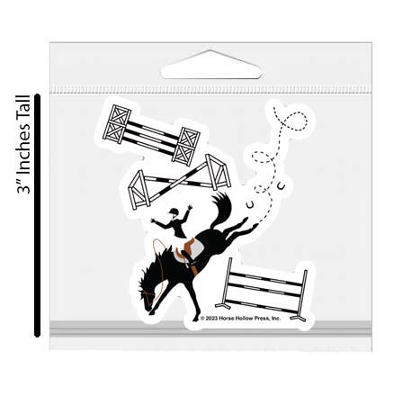 3" Tumbler Horse Sticker / Off Course Bucking / WATERPROOF
