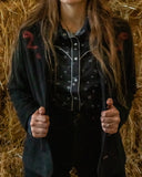 Outback Trading Co Ladies Cattle Brand Western Shirt