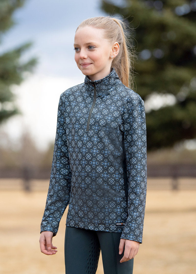 Kerrits Kids Up Tempo Fleece Tech Top - Print