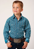 Roper Boy's Victoran Foulard Long Sleeve Western Shirt
