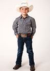 Roper Boy's Long Sleeve Snap Front Western Shirt