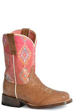 Roper Little Kid's Dakota Square Toe Waxy Brown Leather Boot
