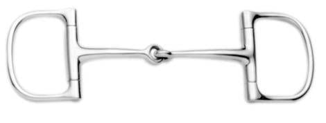 Korsteel Barrel Racing Stainless Steel D Ring Single Joint Snaffle