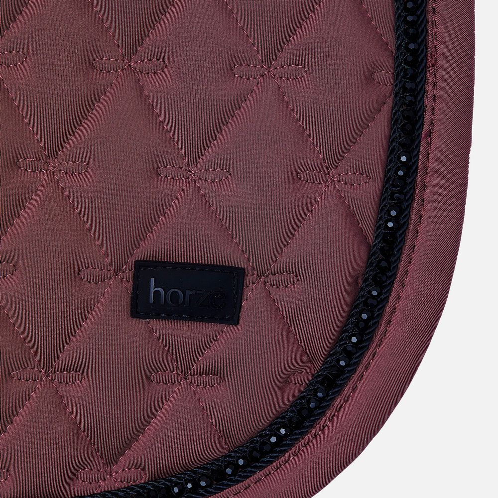 Horze Noir Lux Pearl Corded Dressage Saddlepad
