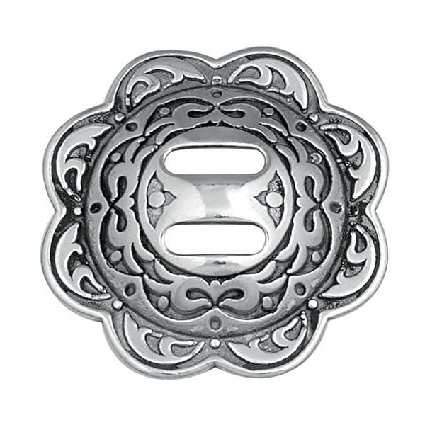 Jeremiah Watt Accented Floral Concho with Slot