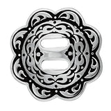 Jeremiah Watt Accented Floral Concho with Slot