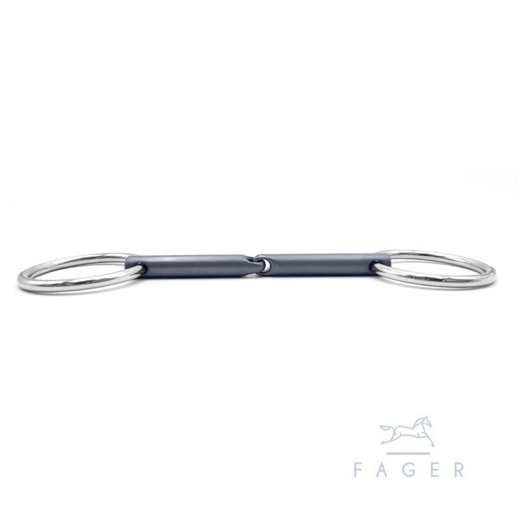 Fager Madeleine Titanium Single Jointed Loose Ring Snaffle